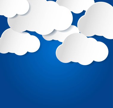 vektör gökyüzü beyaz bulutlar ile