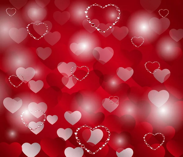 Fond vectoriel avec des cœurs, Saint Valentin — Image vectorielle