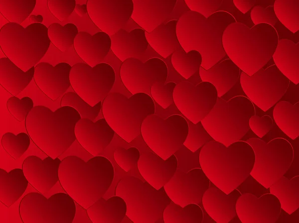 Vector de fondo con corazones, Día de San Valentín — Vector de stock