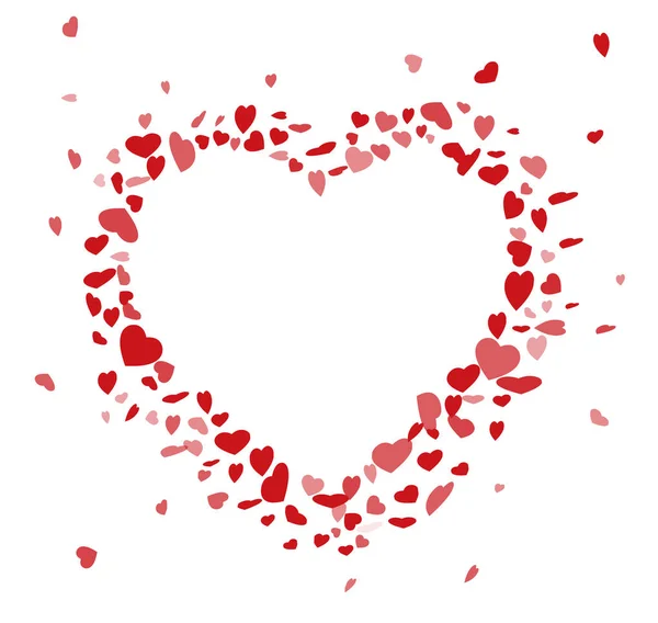 St. Valentine's Day, bir kırmızı kalpler ile vektör