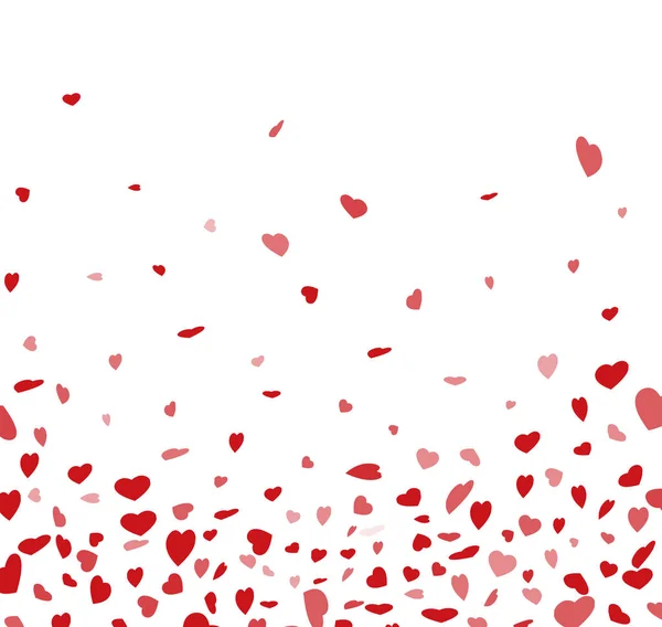 情人节那天，随着一颗红色的心矢量 — 图库矢量图片
