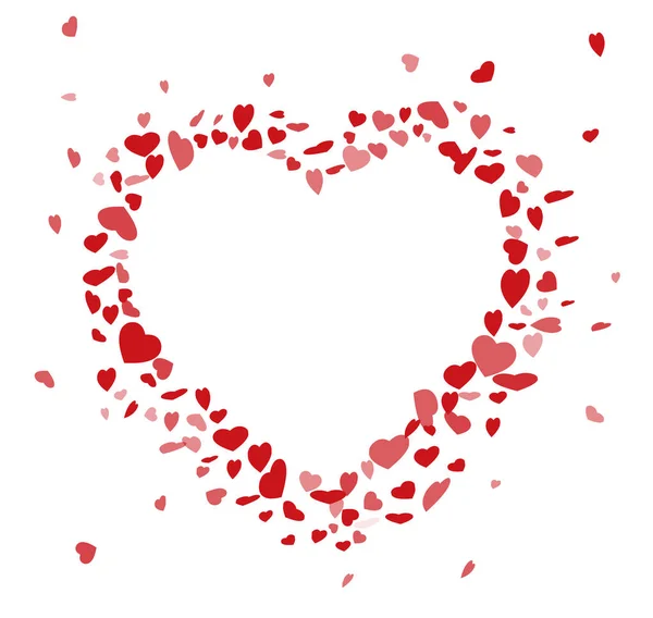 St. Valentine's Day, vector with a red hearts — Stock Vector