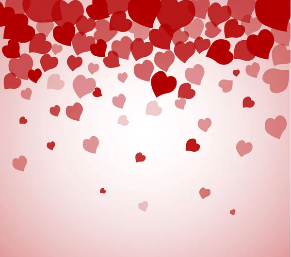 Векторный фон с крисными сердцами, День святого Валентина — стоковый вектор