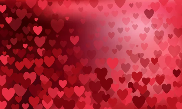 Διάνυσμα φόντο με κόκκινες καρδιές, ημέρα του Αγίου Βαλεντίνου — Διανυσματικό Αρχείο