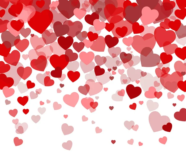 Kalpler, Sevgililer günü ile vektör arka plan — Stok Vektör