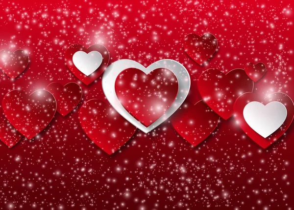 Vector de fondo con corazones, Día de San Valentín Ilustración De Stock