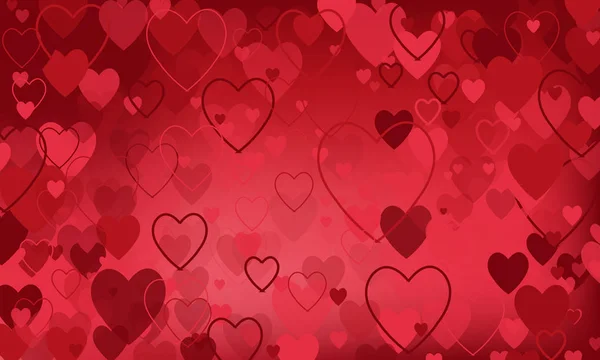 Fundo vetorial com corações, Dia dos Namorados —  Vetores de Stock