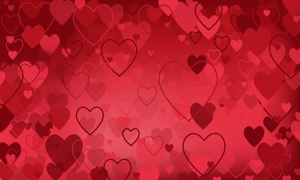 Vector achtergrond met hart, Valentine's Day — Stockvector