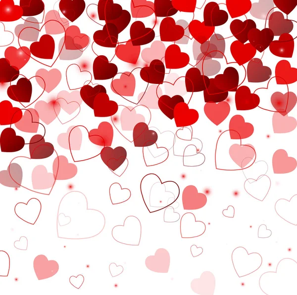 Kalpler, Sevgililer günü ile vektör arka plan — Stok Vektör