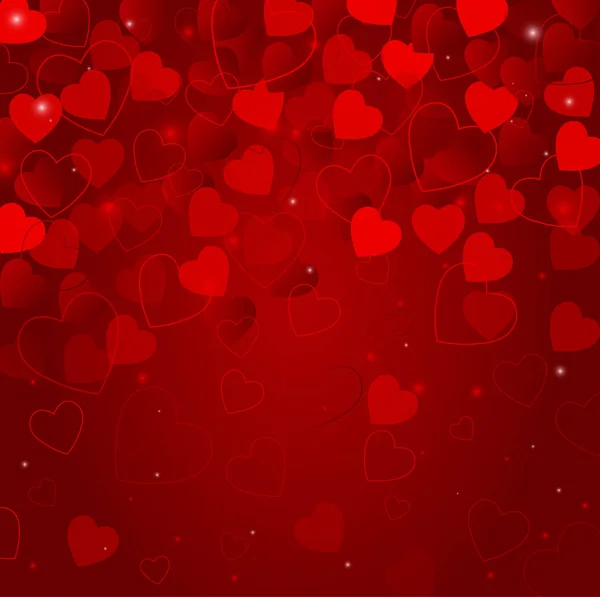 Kalpler, Sevgililer günü ile vektör arka plan Stok Illüstrasyon