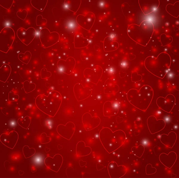 Vektorový pozadí se srdíčky, den svatého Valentýna — Stockový vektor