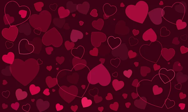 Vector de fondo con corazones, Día de San Valentín — Archivo Imágenes Vectoriales