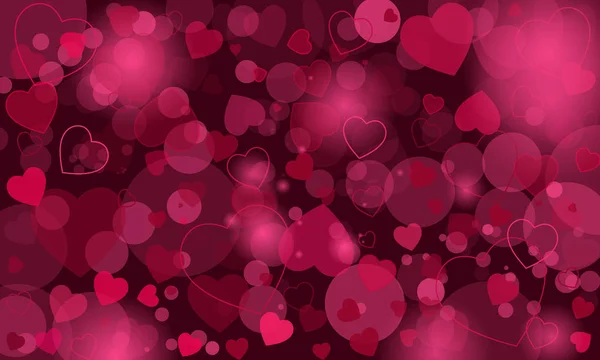 Vector de fondo con corazones, Día de San Valentín — Vector de stock