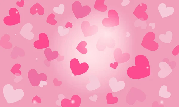 Vector achtergrond met hart, Valentine's Day — Stockvector