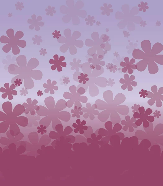 Vector background with colored flowers — Stock Vector
