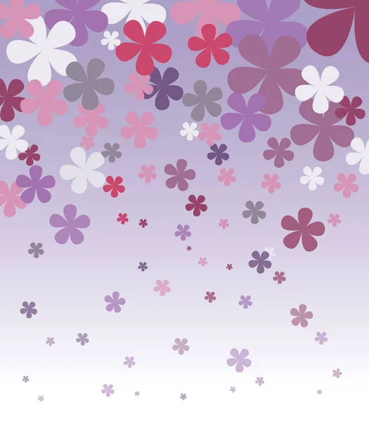 Vector background with colored flowers — Stock Vector