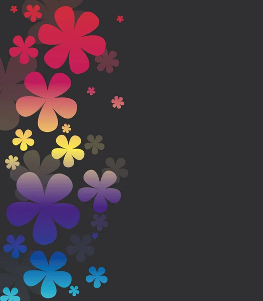 矢量背景与颜色的花朵 — 图库矢量图片