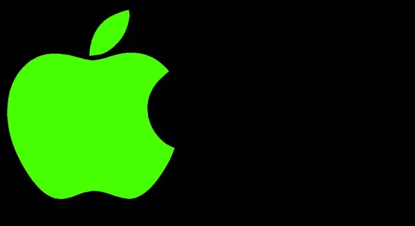 O logotipo da marca Apple — Fotografia de Stock