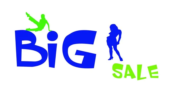 Big-venta-banner.-Blanco-aislado-fondo — Foto de Stock