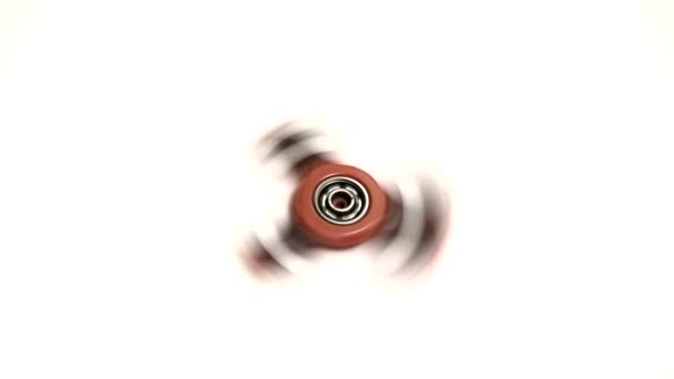 Red Fidget spinner girando y parando — Vídeos de Stock