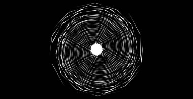 Siyah arkaplanda beyaz spiral