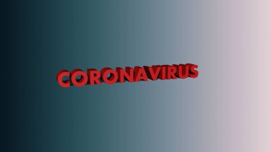 Coronavirus. Asya ölümcül virüsü. Kırmızı mesaj. Gradyan arkaplan
