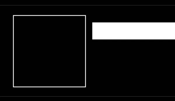 Fondo Negro Blanco Cuadrado Izquierdo Línea Inferior Superior — Foto de Stock