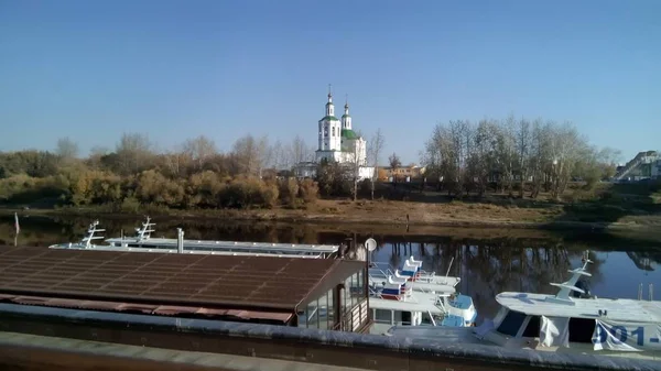 Orilla Del Río Ciudad Tyumen — Foto de Stock