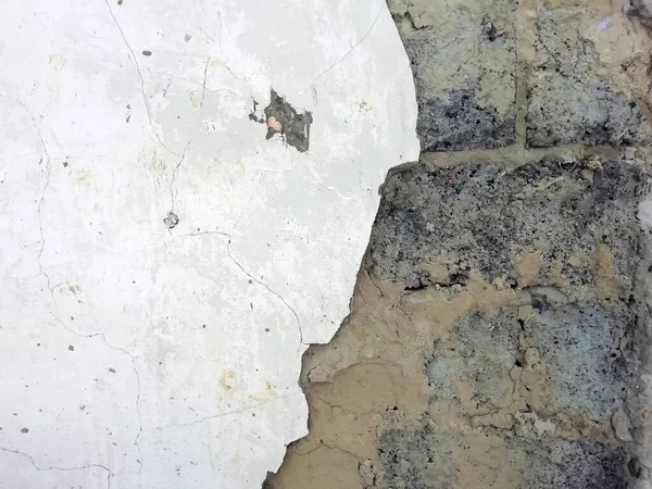 Γκρι Λευκό Παλιό Stucco Close — Φωτογραφία Αρχείου