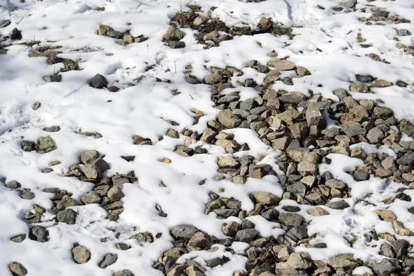 Pietre Neve Contesto Calendario Presentazioni Volantini — Foto Stock