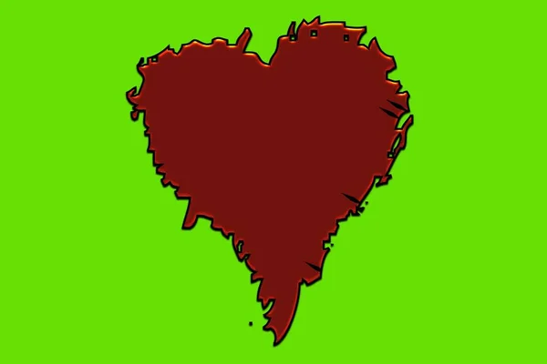 Темно Зеленый Фон Сердца Абстрактном Стиле Красочном Фоне — стоковое фото