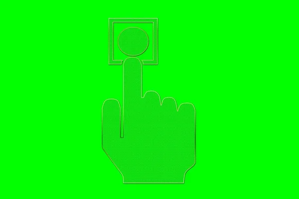 Símbolo Llamada Sobre Fondo Verde — Foto de Stock