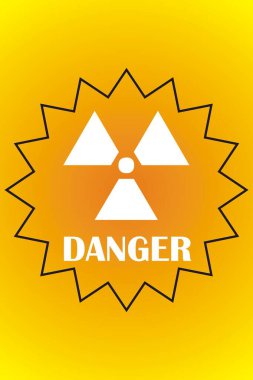 Tehlike uyarısı. Radyasyon işareti sarı arkaplan