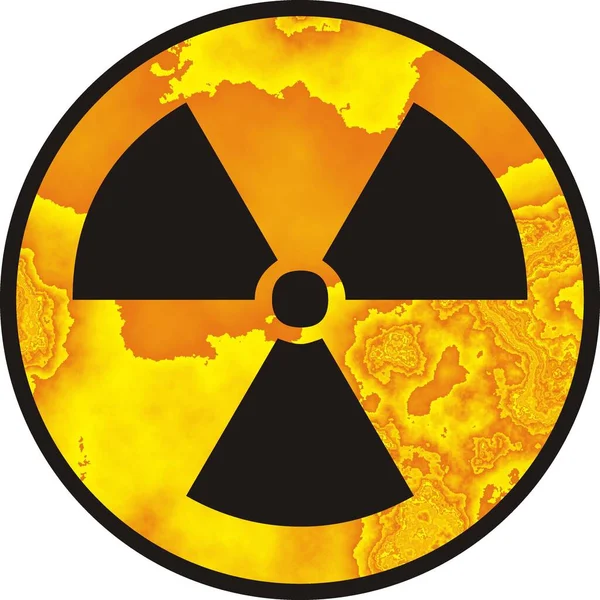 Zagrożenie Radioaktywne Ilustracja Podpisu Projektu — Zdjęcie stockowe