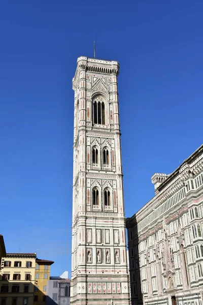 Campanile Giotto Met Blauwe Lucht Florence Italië — Stockfoto