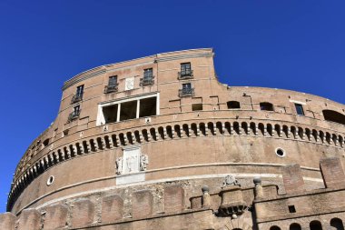 Castel SantAngelo with blue sky. Rome, Italy.
