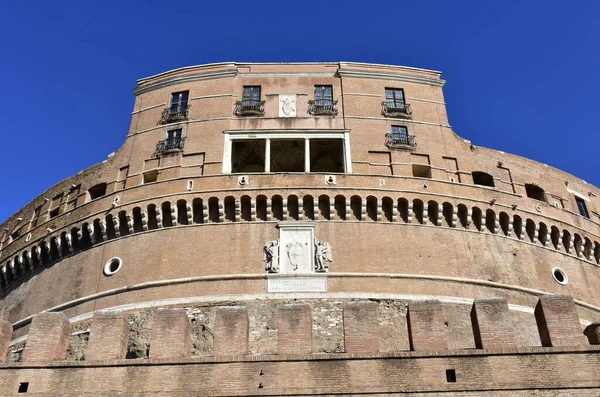 Замок Сантанджело Голубым Небом Рим Италия — стоковое фото