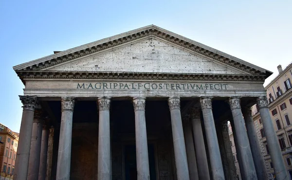 Pantheon Ett Forntida Romerskt Tempel Som Användes Som Kyrka Rom — Stockfoto