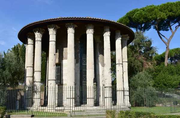 Tempio Ercole Vincitore Nebo Chrám Herkula Victora Starověký Římský Chrám — Stock fotografie