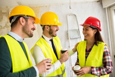 Kahve molası, mimarlar gülümseyen takım