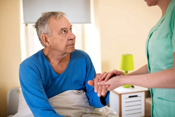 Comfort Alone Patient Nursing Home Neglected Old People — Stock Photo, Image