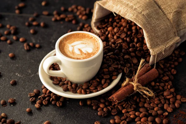 Tidal wave of coffee beans advancing