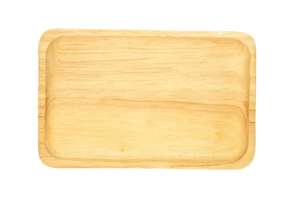 Drewniane naczynie na białym tle — Zdjęcie stockowe