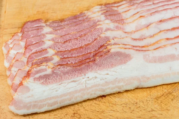 Nahaufnahme roher Speck — Stockfoto