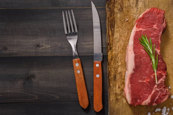 Nyers marha hátszín steak — Stock Fotó