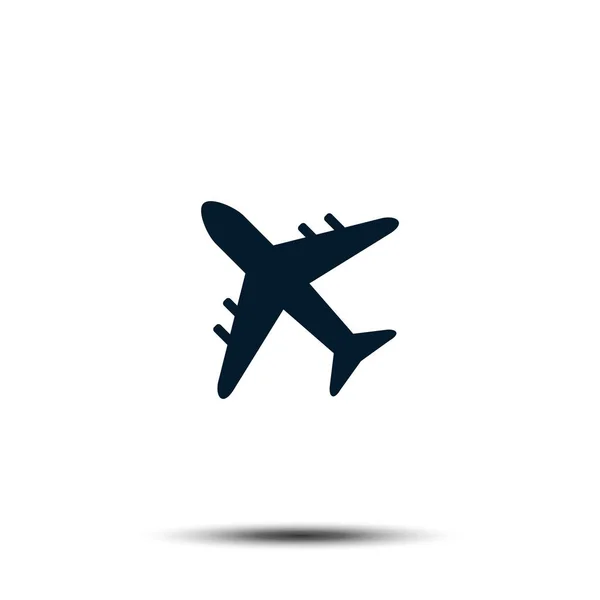 Airplane Icon Vector Template. Airport Sign Flat Design — 스톡 벡터