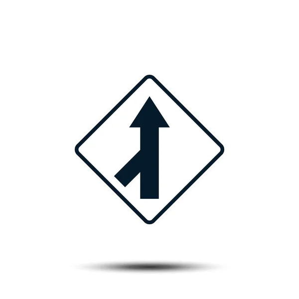 Road Sign Vector Logo Template Illustration EPS 10 — Stock Vector