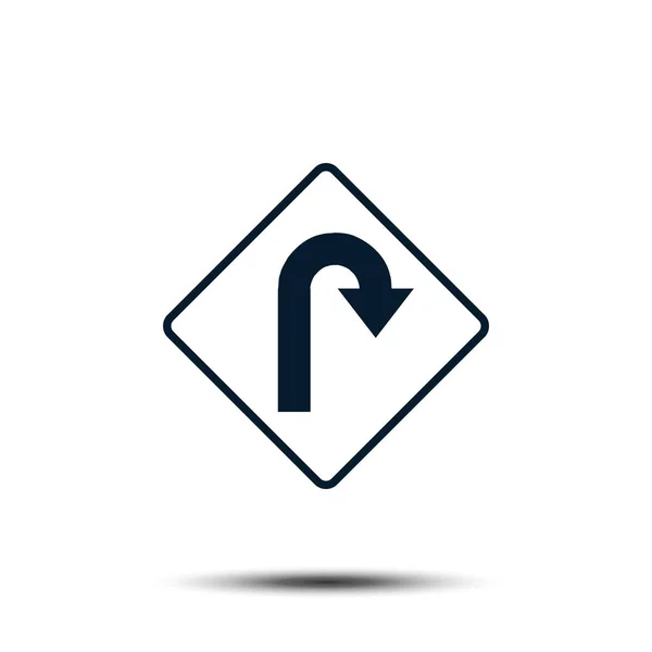 Señal de tráfico Vector Logo Plantilla Ilustración EPS 10 — Vector de stock