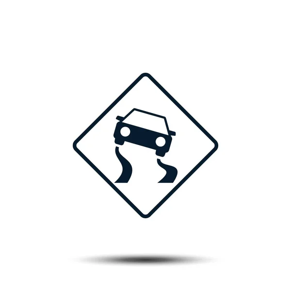 Road Sign Vector Logo Template Ilustração EPS 10 — Vetor de Stock