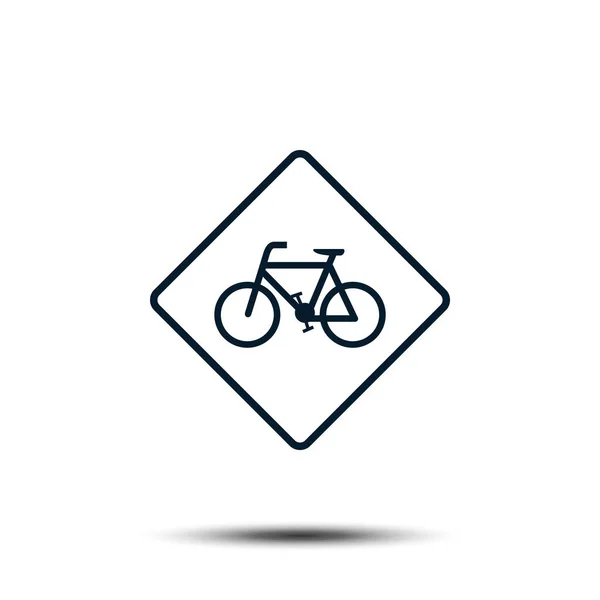 Fahrradsymbol-Vektorvorlage. Fahrrad Illustration flaches Design — Stockvektor